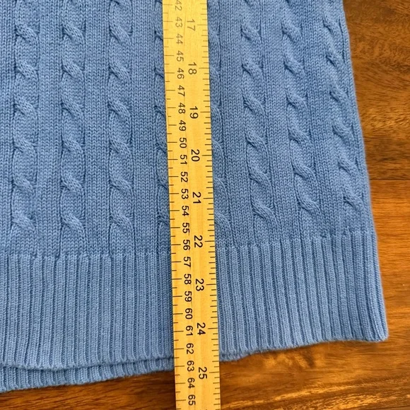 Blue Cable Knit Sweater - Picture 5 of 7